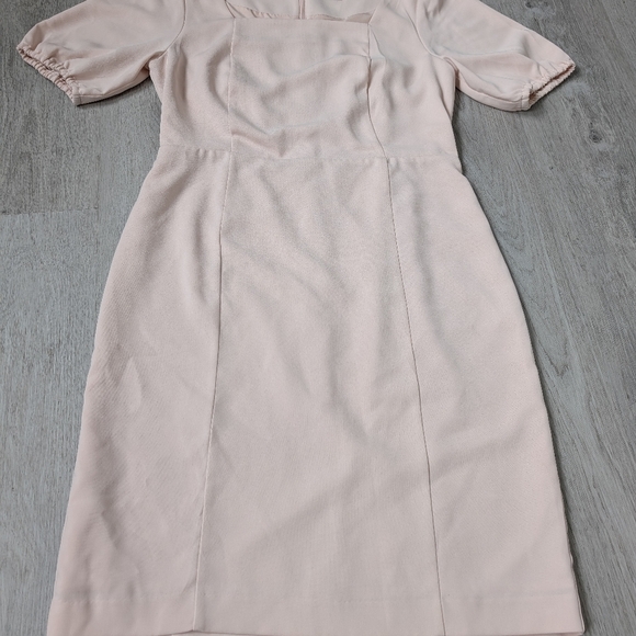Ann Taylor Factory Light Pink Puff Sleeve Dress Size 2 - Picture 2 of 8